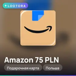 Amazon 75 PLN, подарочная карта амазон, Польша
