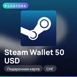 Steam Wallet 50 USD, подарочная карта стим, СНГ