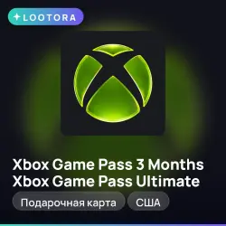 3 Months Xbox Game Pass Ultimate, ключ подписки, США, гейм пасс иксбокс