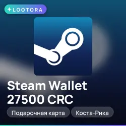 Steam Wallet 27500 CRC, подарочная карта стим, Коста-Рика