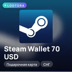 Steam Wallet 70 USD, подарочная карта стим, СНГ