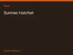 Sunrise Hatchet #582795068