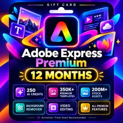 Adobe Express Premium на 12 месяцев | Ссылка для активации | 100 ГБ + ИИ-кредиты | Мгновенная достав