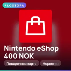 Nintendo eShop 400 NOK, подарочная карта нинтендо, Норвегия