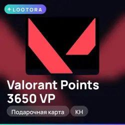 Valorant Points 3650 VP, подарочная карта валорант, KH