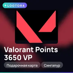 Valorant Points 3650 VP, подарочная карта валорант, Сингапур