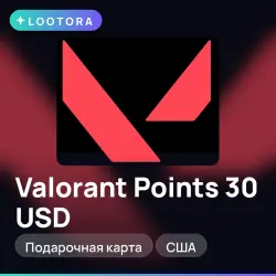 Valorant Points 30 USD, подарочная карта валорант, США