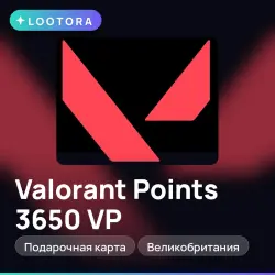 Valorant Points 3650 VP, подарочная карта валорант, Великобритания