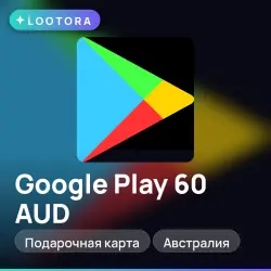 Google Play 60 AUD, подарочная карта гугл плей, Австралия