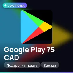 Google Play 75 CAD, подарочная карта гугл плей, Канада