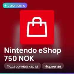 Nintendo eShop 750 NOK, подарочная карта нинтендо, Норвегия