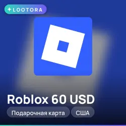 Roblox 60 USD, подарочная карта роблокс, США