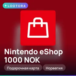 Nintendo eShop 1000 NOK, подарочная карта нинтендо, Норвегия