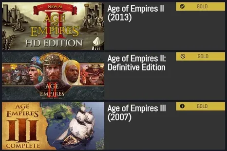 Age of Empires III (2007) + Age of Empires II (2013)